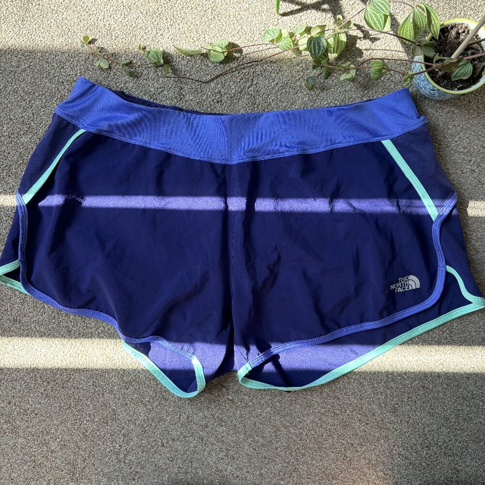 The North Face Flash Dry Women's Size XL Blue Running Workout Shorts